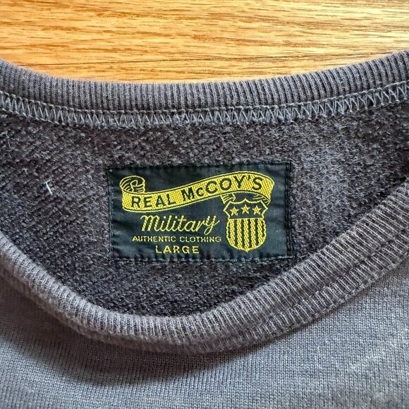 The Real McCoy's U.S. Army Tiger Force Half Sleeve Sweatshirt Large - Picture 3 of 9